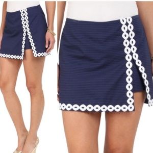 Lilly Pulitzer Navy and White Lenore Skort
